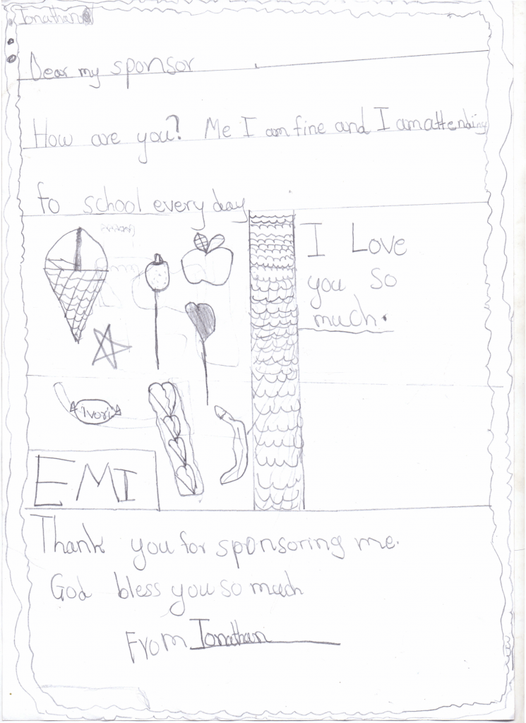 Jonathan's letter to Amy